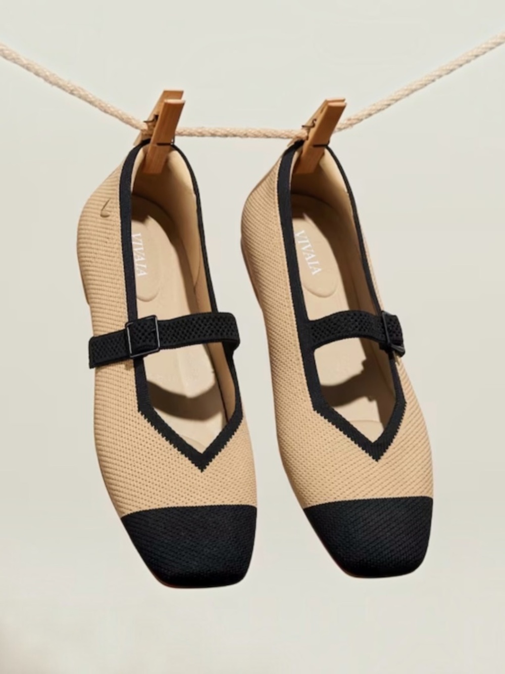 Vivaia Margo Square Toe Mary Janes 38.5 7.5 Flats